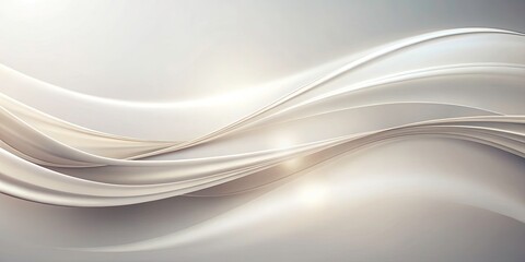 Abstract White Curved Lines Background with Subtle Shadows, High Depth of Field for Modern Design, Minimalist Aesthetic, Creative Art, Texture, and Light Play