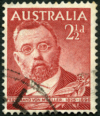 AUSTRALIA - 1948: shows Baron Sir Ferdinand Jacob Heinrich von Mueller (1825-1896), Botanist, 1948