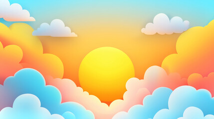 Fototapeta premium Abstract Sky with Colorful Clouds