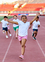 child sport athlete competition running race exercise sprinting speed runner achievement finish...