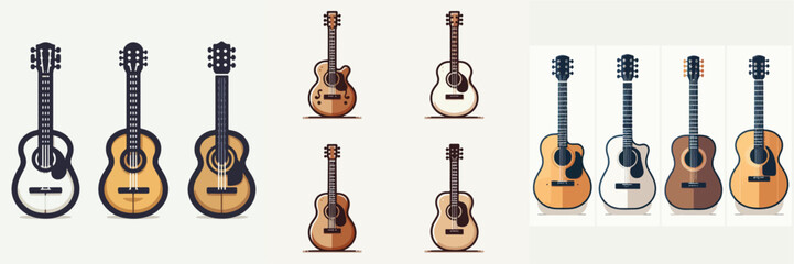 Naklejka premium collection of guitar icon