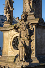 Plague column from 18.century, Mohelnice, Czechia