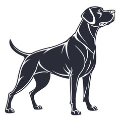 Obraz premium Silhouetted German Shepherd Dog