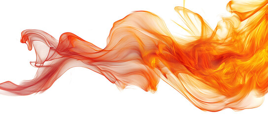 orange fire splashes isolated on white background PNG.AI GENERATED