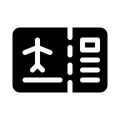 Obraz premium boarding pass glyph icon
