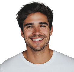 Obraz premium Young attractive man with a nice smile cutout png on transparent background