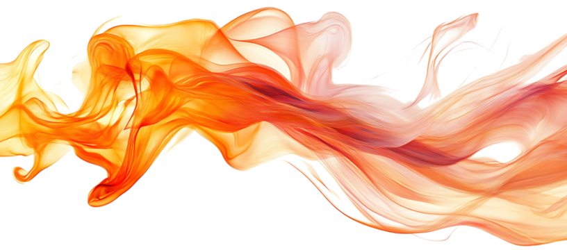 orange fire splashes isolated on white background PNG.AI GENERATED