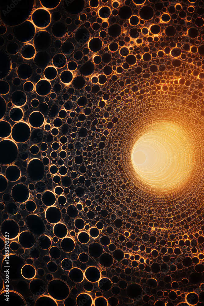 Poster a creative visualization of number theory, featuring prime numbers arranged in visually appealing pa