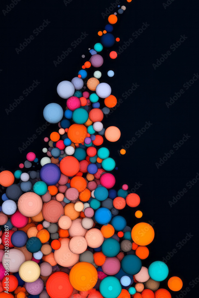 Poster a creative visualization of number theory, featuring prime numbers arranged in visually appealing pa