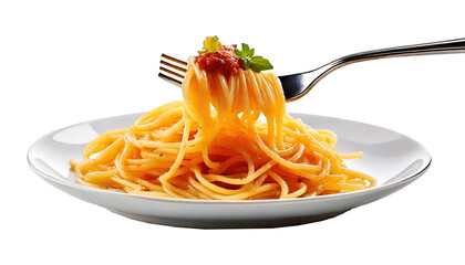 italian spaghetti with transparant background