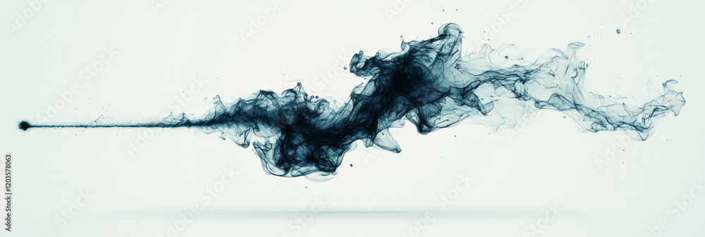 Poster an abstract artwork depicting the release of stress through flowing water and dissolving dark clouds