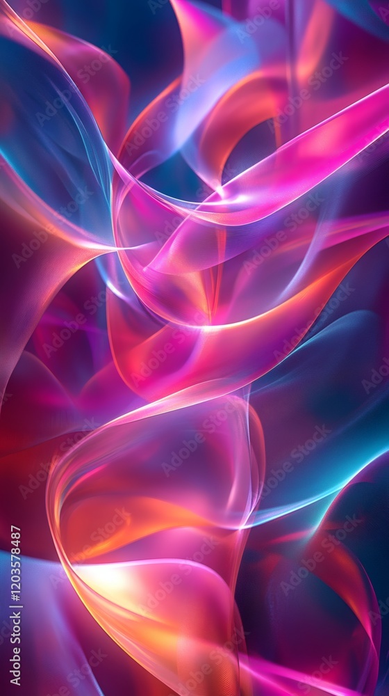 Poster shimmering holographyinspired abstract design featuring gradient pearl material a soft iridescent ra