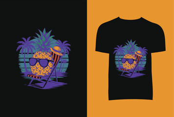 A black shirt with a pineapple on it
T-Shirt Design