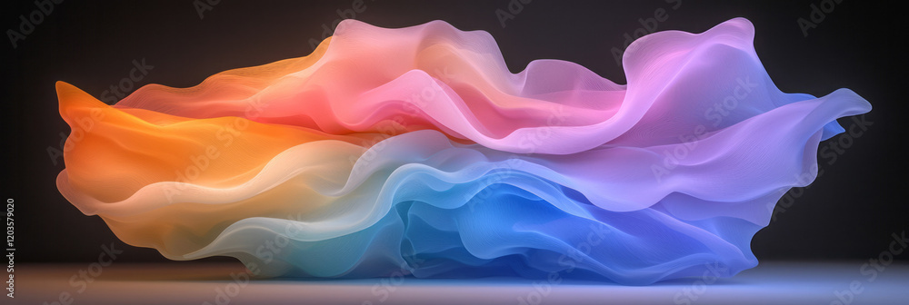 Aufkleber an abstract depiction of thermodynamics, using flowing colors and dynamic shapes to represent heat t