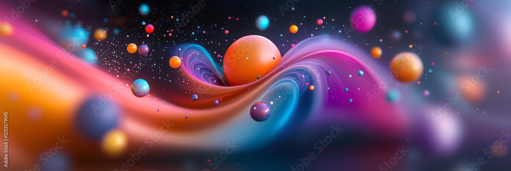 Aufkleber a creative visualization of string theory, showing interwoven strings vibrating in multiple dimensio