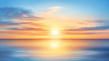 Fototapeta premium Clouds and Sunset Sky Over Horizon