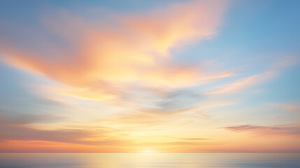 Blurred Sunrise Sky with Sun Beams