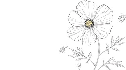 A flower with a yellow center and white petals. generated using AI