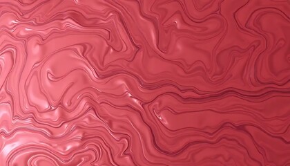 Abstract Red Swirling Liquid Marble Texture