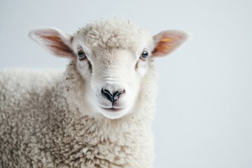 Adorable young lamb, soft fleece.