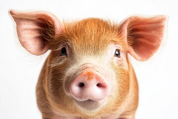 Fototapeta premium Adorable piglet stares intently.