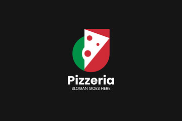 Pizzeria Logo. Vector Illustration