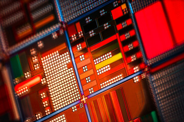 Silicon semiconductor wafer close-up. In electronics, a wafer also called a slice or substrate is a thin slice of semiconductor, a crystalline silicon, used for the fabrication of integrated circuits