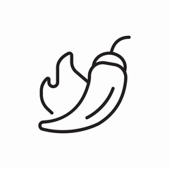 Hot chili spicy food icon vector sign