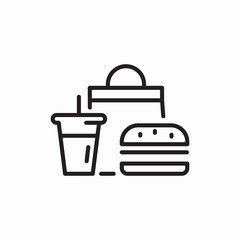 Fast food restaurant menu icon vector sign