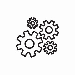 Settings gear technical support icon vector sign