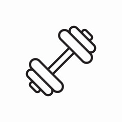Dumbbell fitness exercise sport icon vector sign