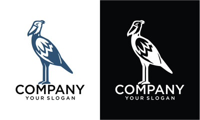 Pelican logo vector icon illustration, Creative Pelican logo design template