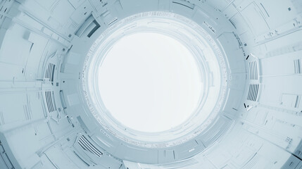 futuristic white architectural structure background