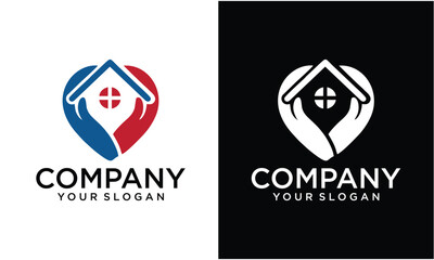 Creative House care logo template 