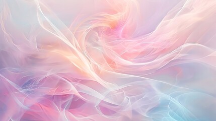 Fototapeta premium A soft blend of pastel tones forming a smooth, ethereal abstract background.