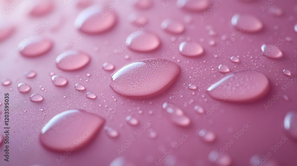 Aufkleber water drops a pale pink background creating an abstract design with a soft yet fresh aesthetic featu