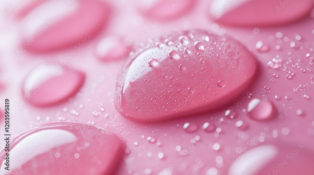 Aufkleber water drops a pale pink background creating an abstract design with a soft yet fresh aesthetic featu
