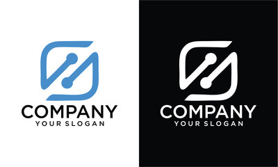 Creative rhombus shape with Letter GD logo