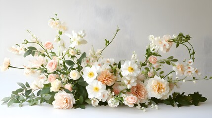 Elegant Peach and White Floral Arrangement
