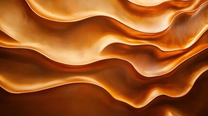 Obraz premium The image is a gold and brown color with a wave-like pattern