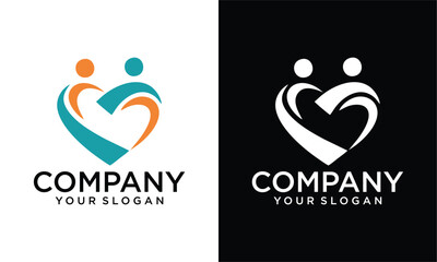 Creative Care Concept Logo Design Template