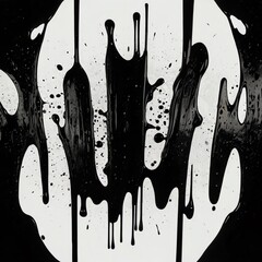 Generative AI. Abstract Black In Splash