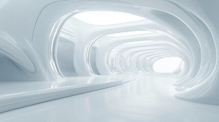 Obraz premium futuristic white architectural structure background