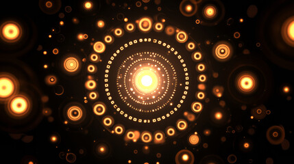 Glowing circular abstract pattern with warm colors