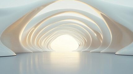 Obraz premium futuristic white architectural structure background