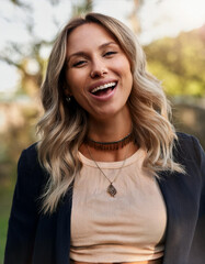 Fototapeta premium Happy transgender person giggling
