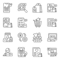Pack of Shopping and Ecommerce Flat Icon