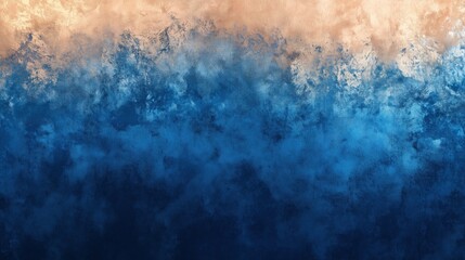 Obraz premium Luxurious ombre gradient blending sapphire blue into soft gold texture