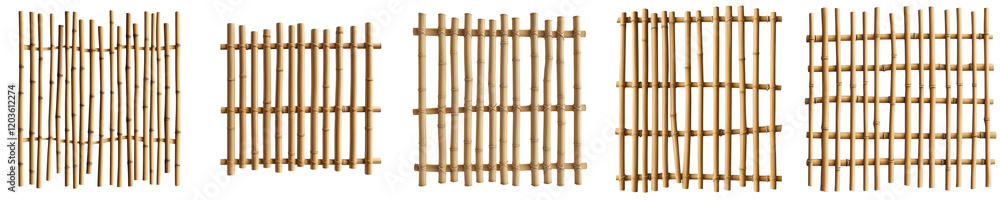 Poster sustainable. bamboo arranged in a grid pattern against a transparent background.