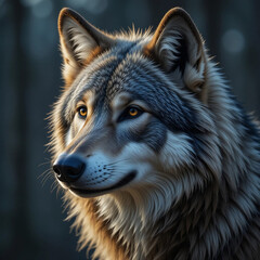 Obraz premium gray wolf portrait